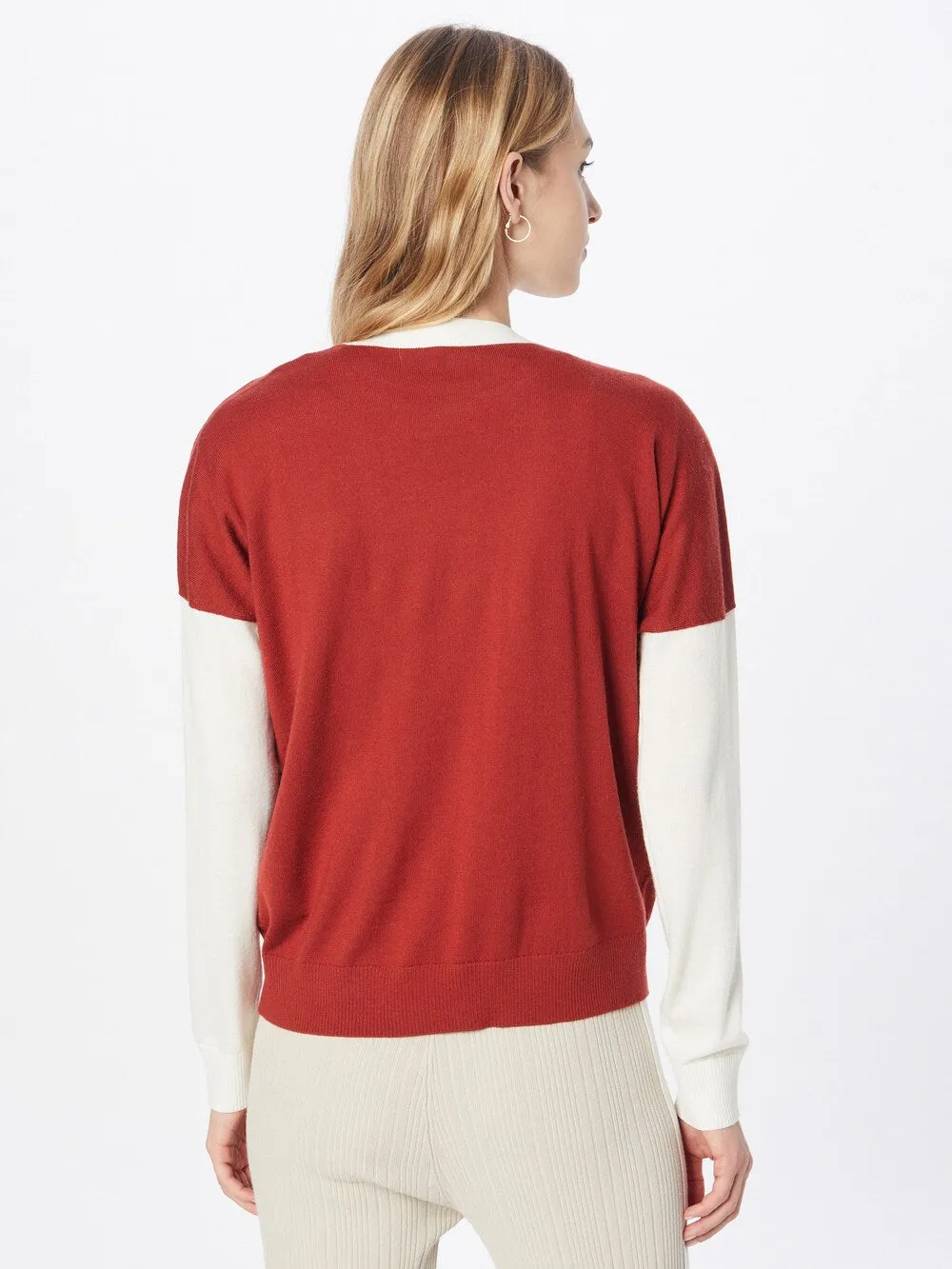 Knitted cardigan BOSS Fabulas, rusty red
