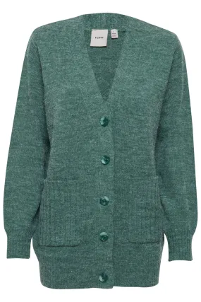Knitted cardigan Ichi Ihmarat, green