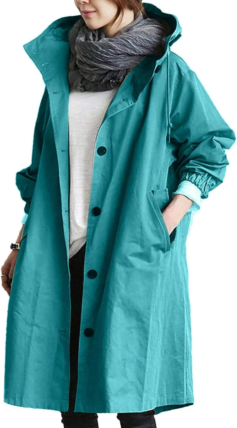 LCMTWX Women's Coats Basic Long Jacket Coat Womens Elegant Windbreaker Wild Winter Women's Coat Coats for Women Trendy