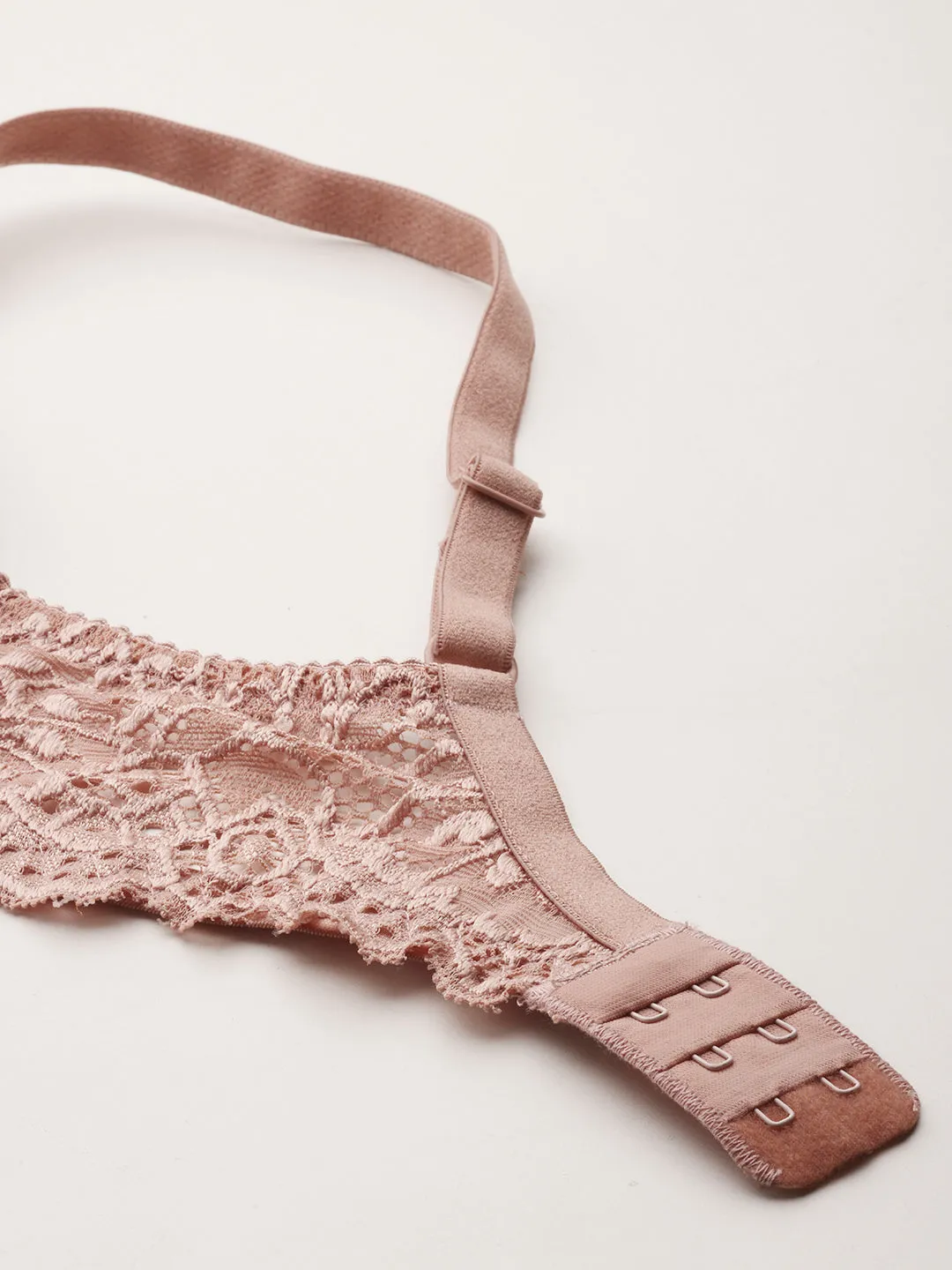 Leading Lady Women's Printed Lightly Padded Women T-Shirt Bra Peach BRA-4065-1