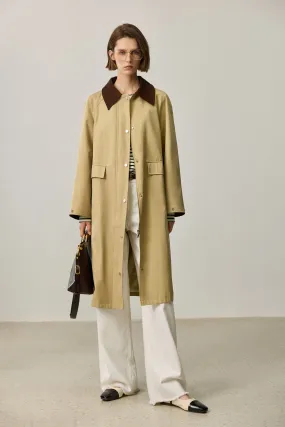 LILY Vintage Colorblock Trench Coat