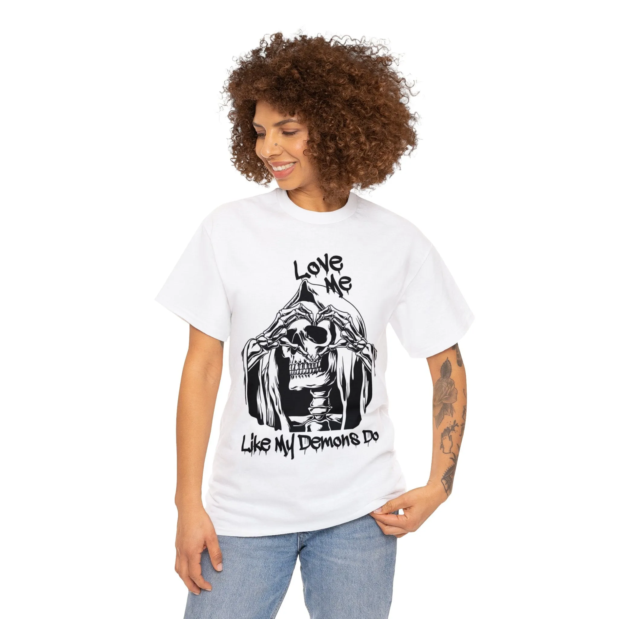 Love me like my demons do Unisex Heavy Cotton Tee
