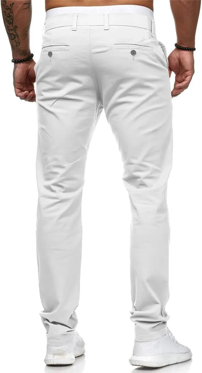 Mens Casual Pants Elastic Waist Stylish Classic Loose Lightweight Slim Fit Sweatpants Outdoor Vacation Beach Trousers
