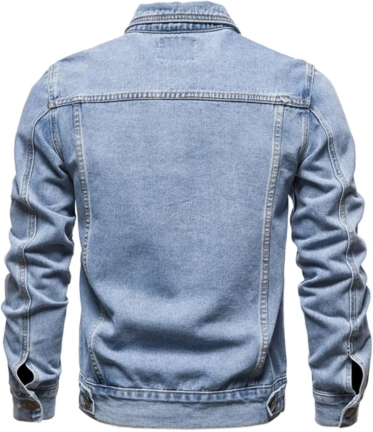 Mens Classic Fashion Motorcycle Jeans Jackets Oversized Cotton Casual Denim Jacket Outerwear Coat
