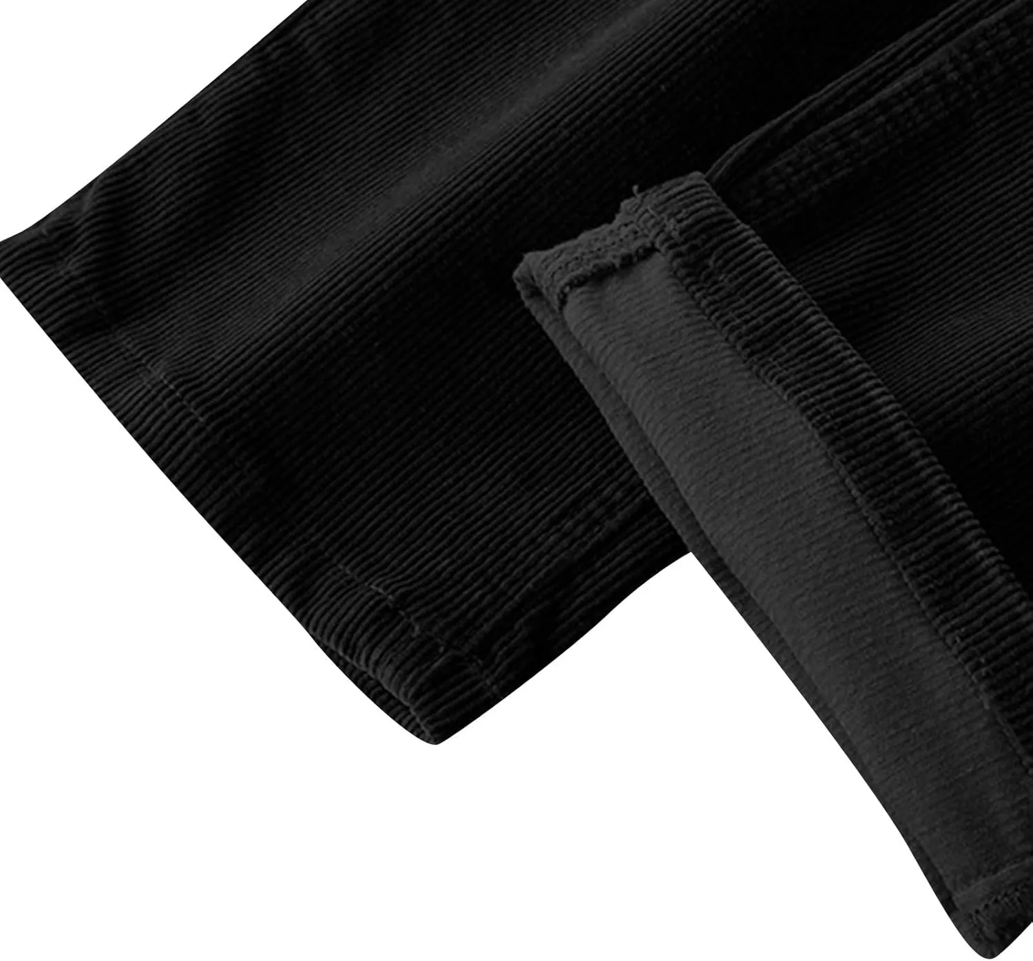 Men's Corduroy Dress Pants Plain Business Regular Fit Elastic Waist Classic Casual Stylish Straight Legs Trousers