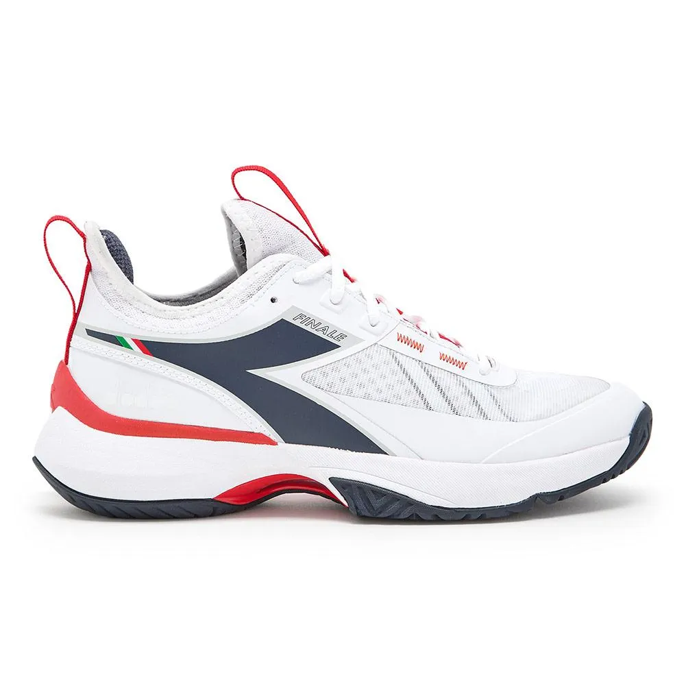 Men`s Finale AG Tennis Shoes White and Blue Corsair