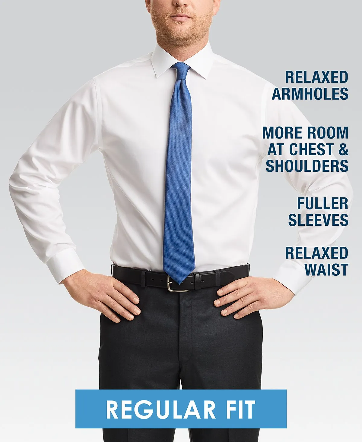 Men's shirt calvin klein steel classic/regular non-iron stretch performance Calvin Klein