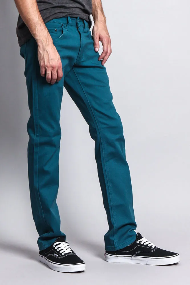 Men's Slim Fit Colored Jeans (Devil Blue)