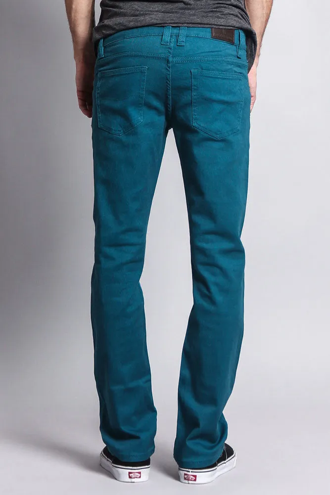 Men's Slim Fit Colored Jeans (Devil Blue)