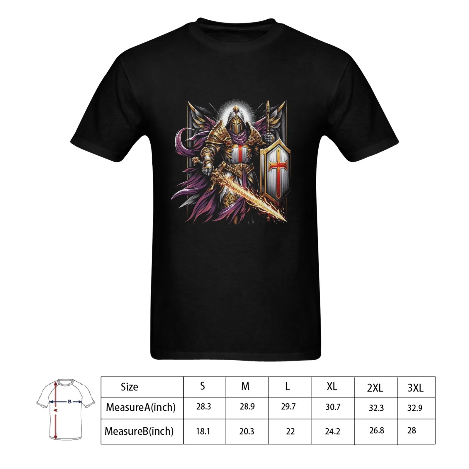 Men's Templar Knight Gildan Cotton T-Shirt