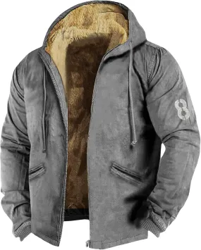 Mens Winter Tactical Hoodies Heavyweight Fleece Sherpa Lined Warm Sweatshirt Big And Tall Zip Up Military Work Jacket