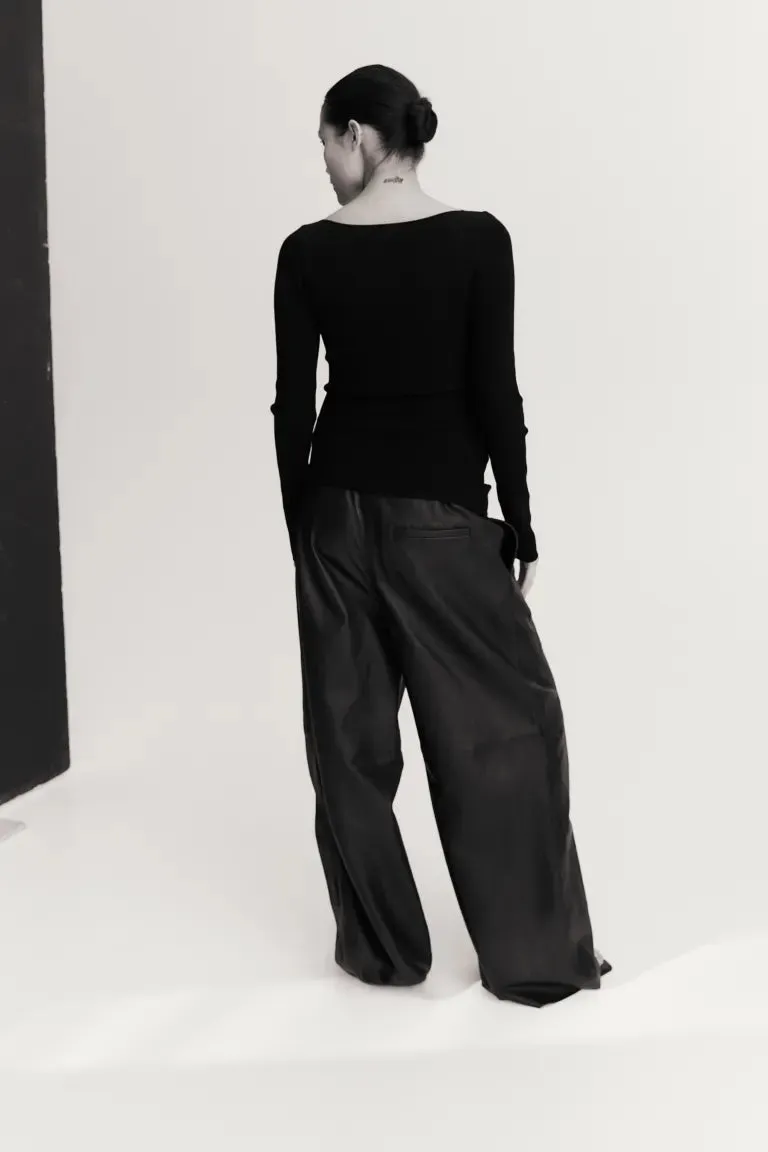 Mom's ribbed sweater H&M, black