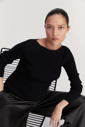 Mom's ribbed sweater H&M, black