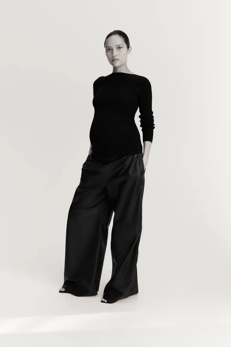 Mom's ribbed sweater H&M, black