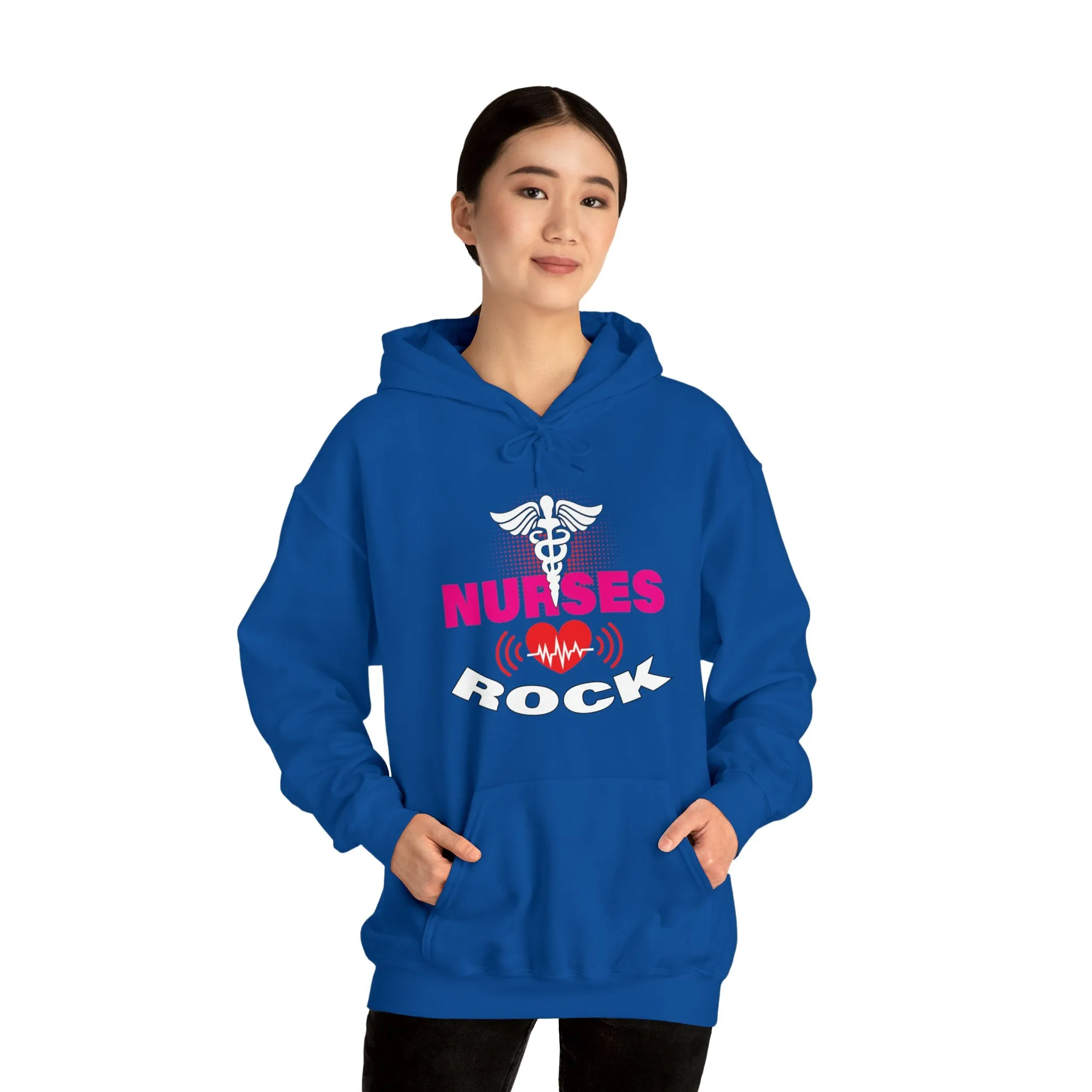 Nurses Rock Hoodies Motivational Sweatshirt Trendy Positive Vibes Sweatshirt Colorful Loose fit dress