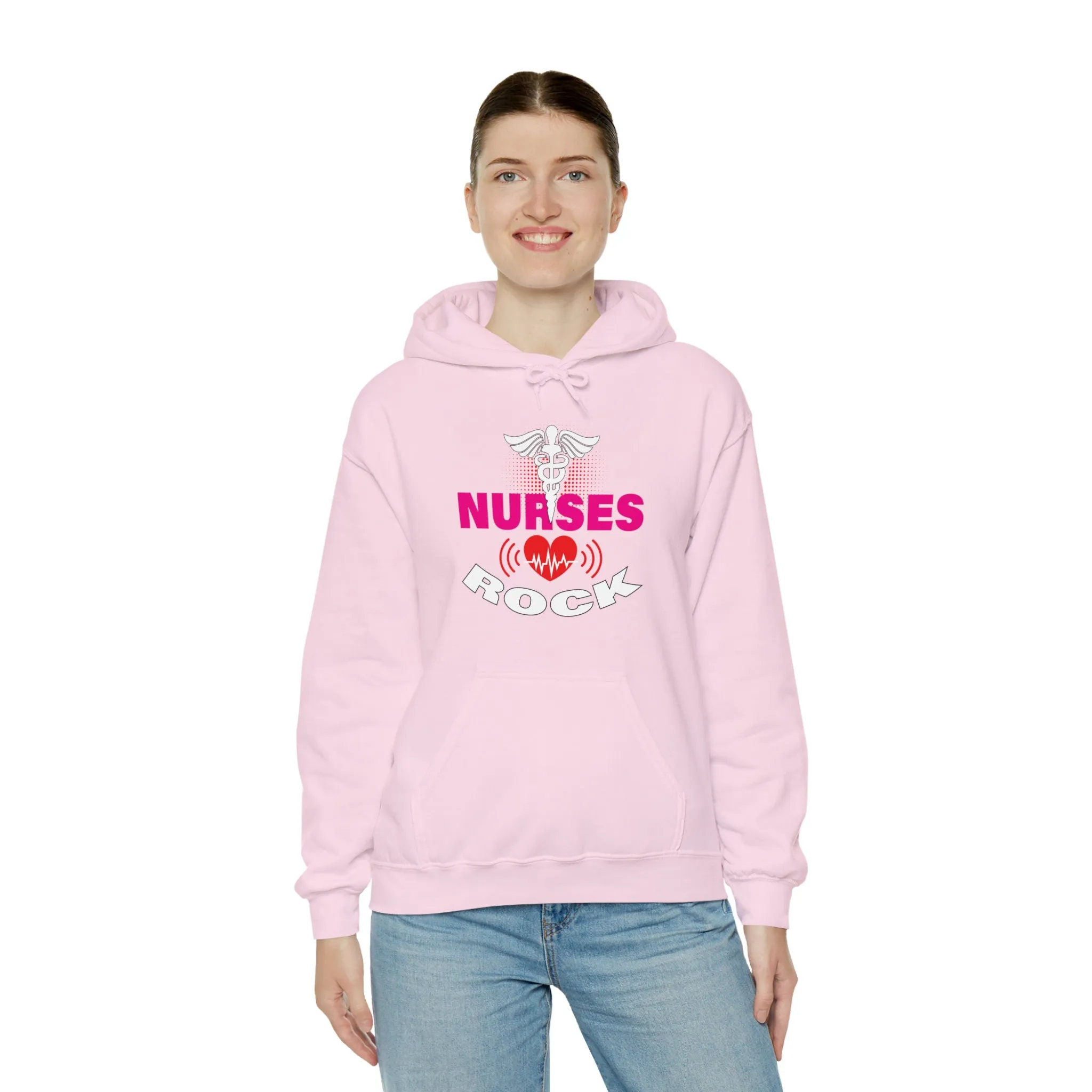 Nurses Rock Hoodies Motivational Sweatshirt Trendy Positive Vibes Sweatshirt Colorful Loose fit dress