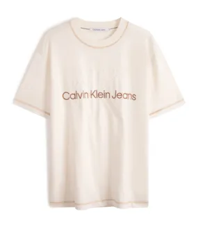 Oversized Monogram Mineral Dye T-Shirt Nude