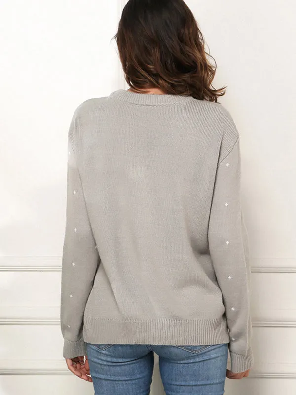 Penguin Pattern Knit Holiday Sweater