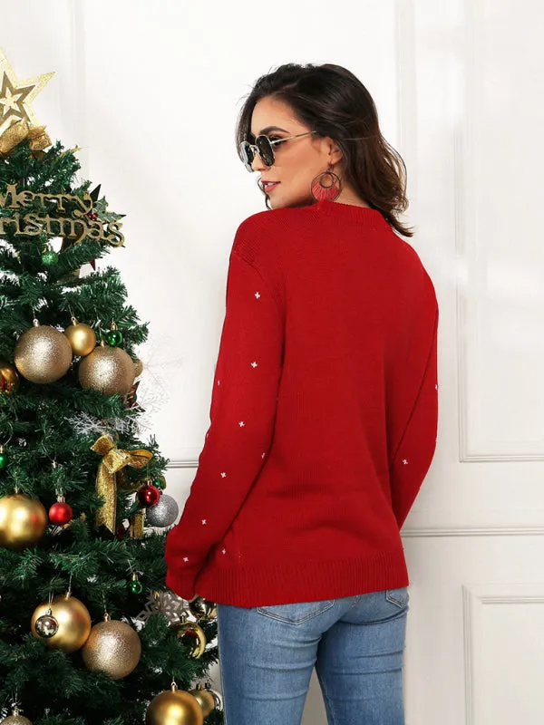 Penguin Pattern Knit Holiday Sweater