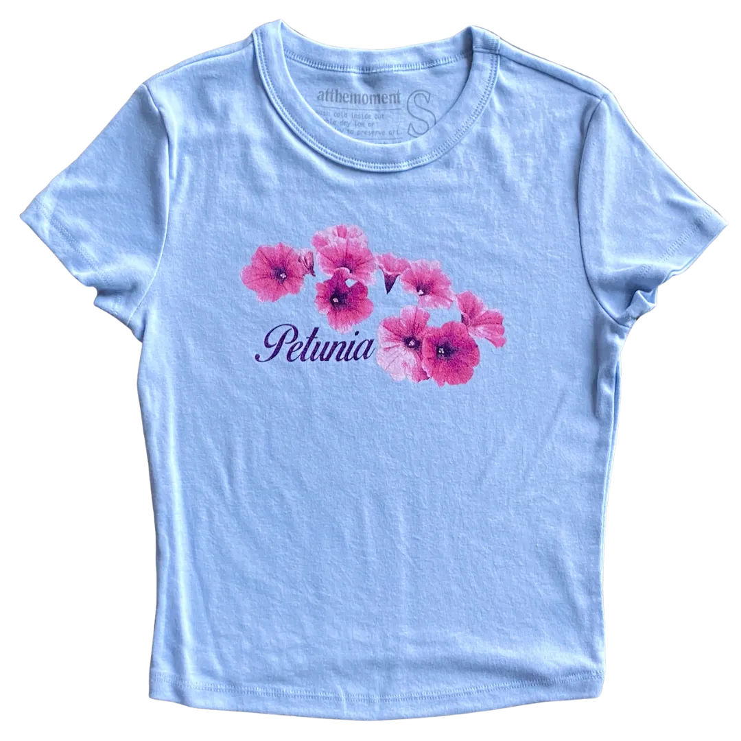 Pink Petunias v1 Women's Baby Rib