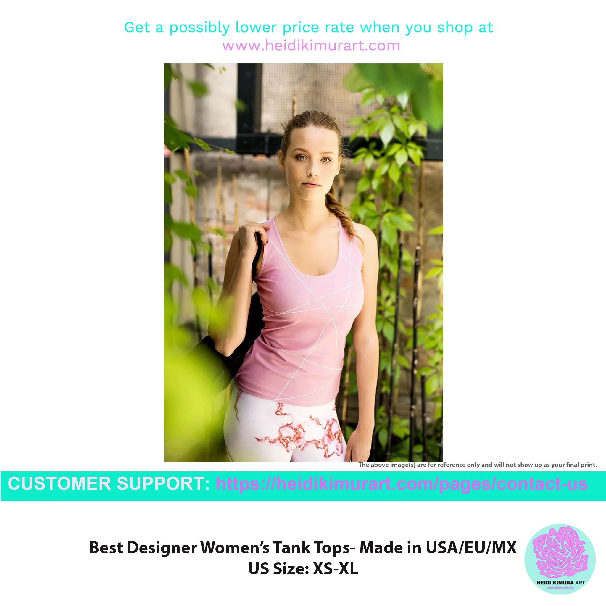 Pink Vertically Striped Tank Top, Modern Stripes Print Designer Crew Beck Tank Top For Women- Made in USA/EU/MX (US Size: XS-XL)