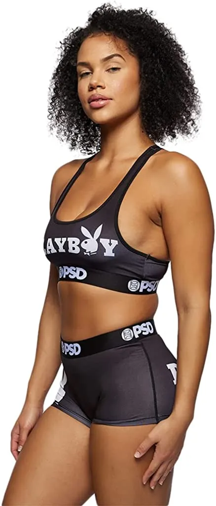 PSD Women's Sports Bra Black/Playboy Logo