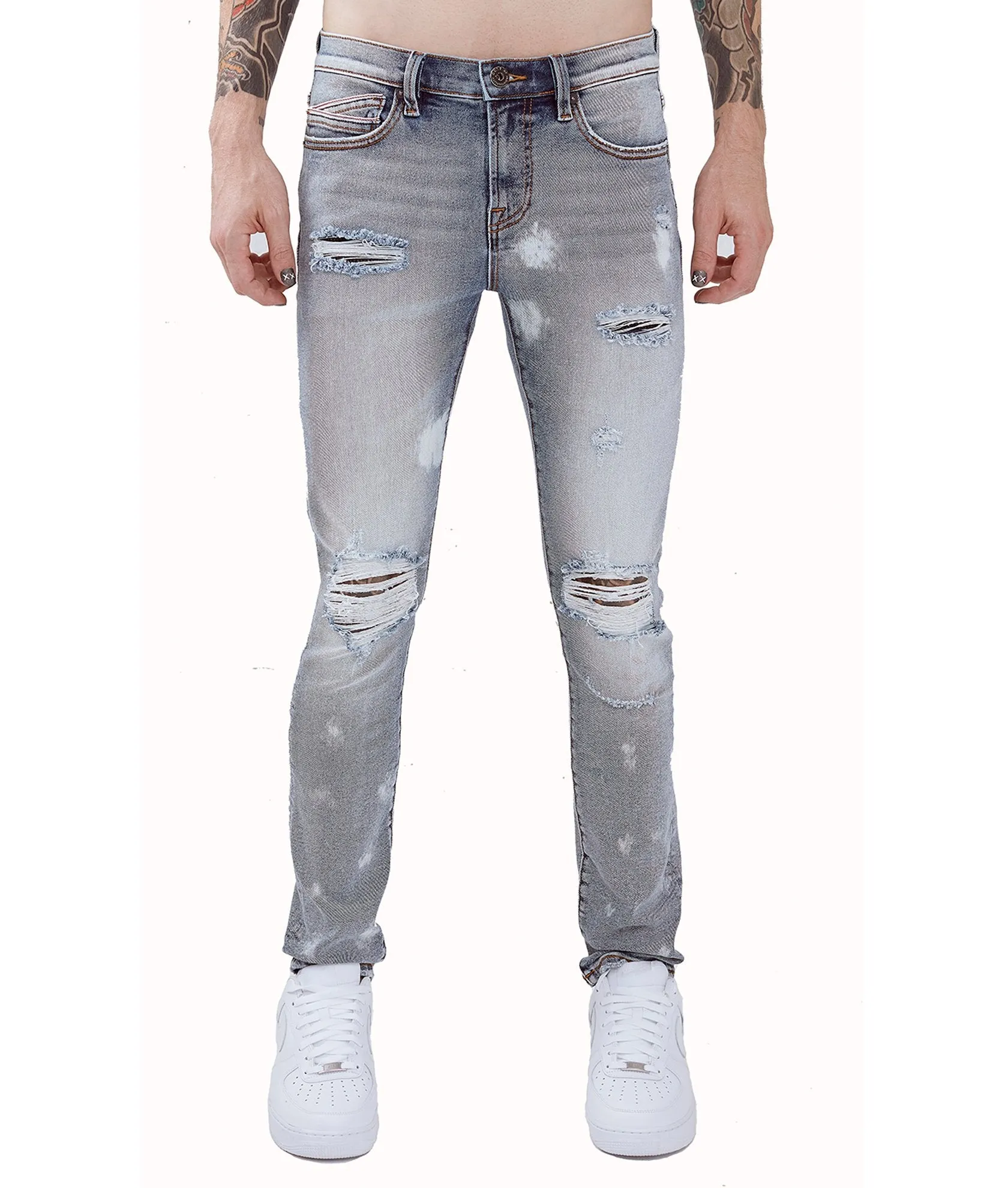 PUNK SUPER SKINNY STRETCH IN BLEACH