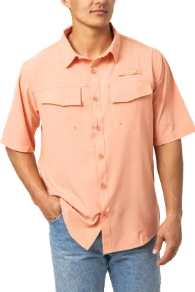 Realtree Men's Short Sleeve Performance Tech Vented UPF 50  Sun Protection Fishing Shirts