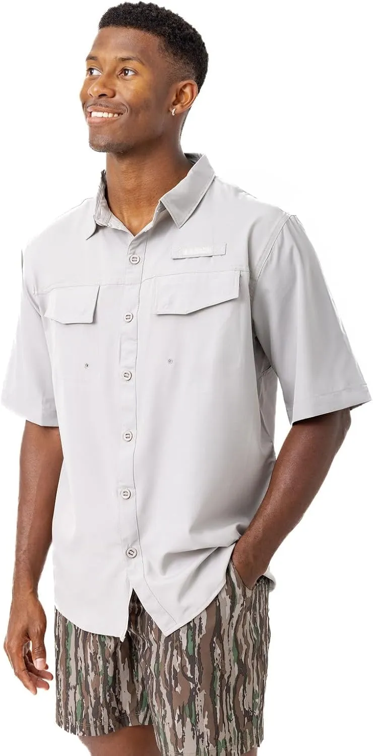 Realtree Men's Short Sleeve Performance Tech Vented UPF 50  Sun Protection Fishing Shirts
