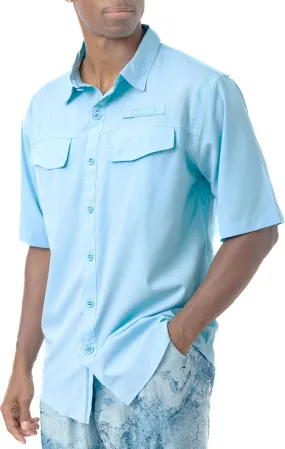 Realtree Men's Short Sleeve Performance Tech Vented UPF 50  Sun Protection Fishing Shirts