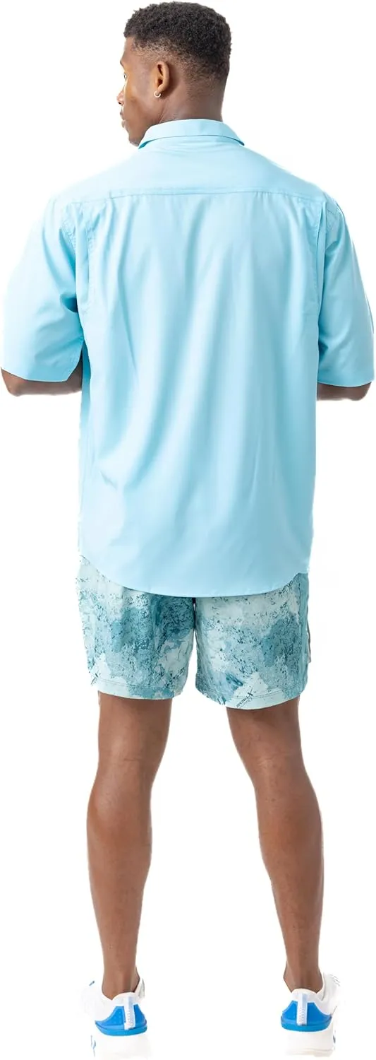 Realtree Men's Short Sleeve Performance Tech Vented UPF 50  Sun Protection Fishing Shirts