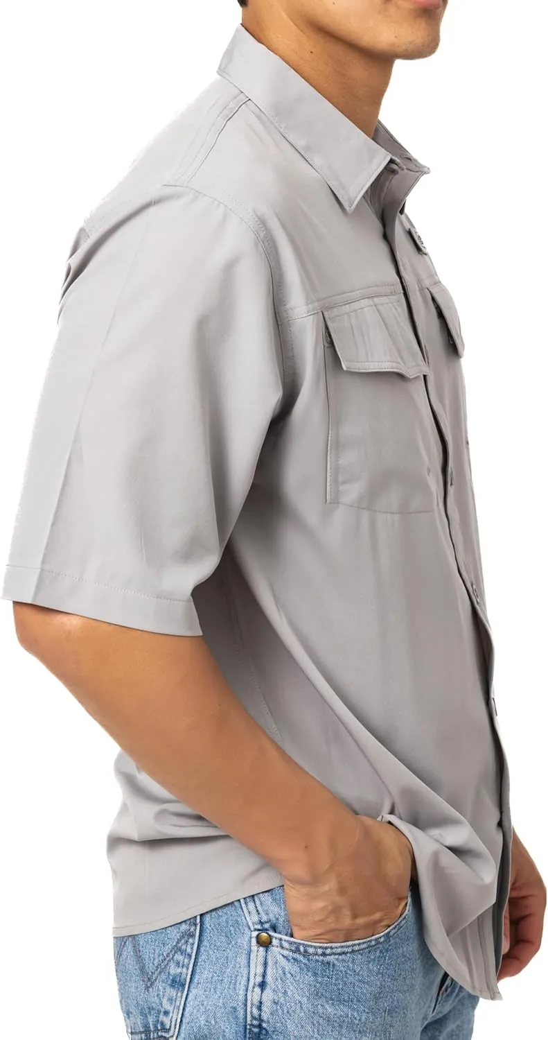Realtree Men's Short Sleeve Performance Tech Vented UPF 50  Sun Protection Fishing Shirts