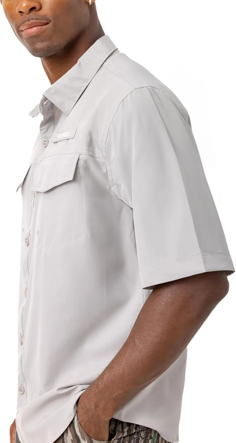 Realtree Men's Short Sleeve Performance Tech Vented UPF 50  Sun Protection Fishing Shirts