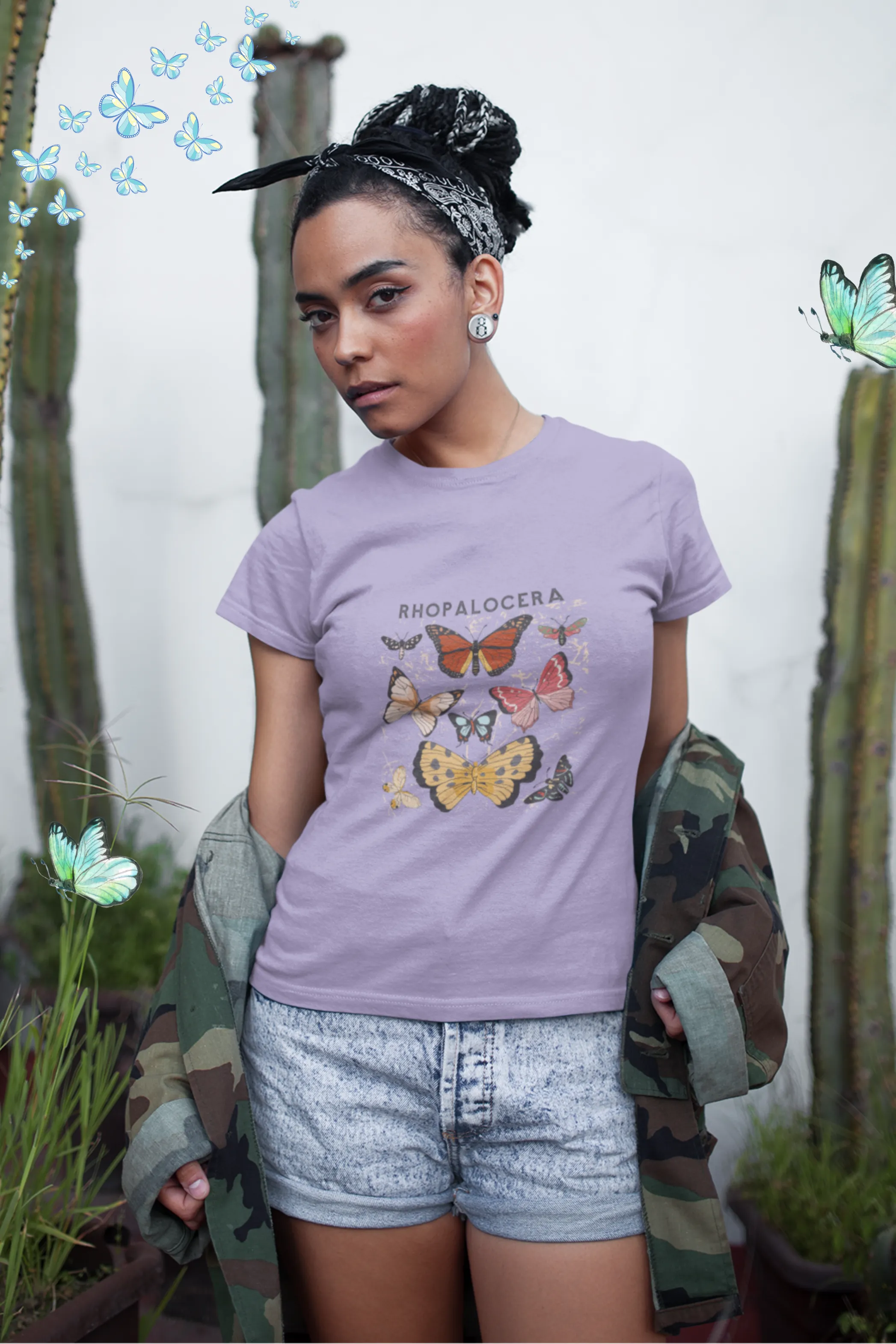 Rhopalocera Printed T-shirt for women