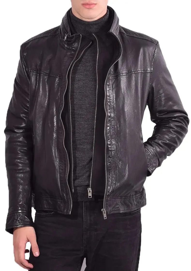 Ricano Men's Kai Leather Jacket - Premium Black