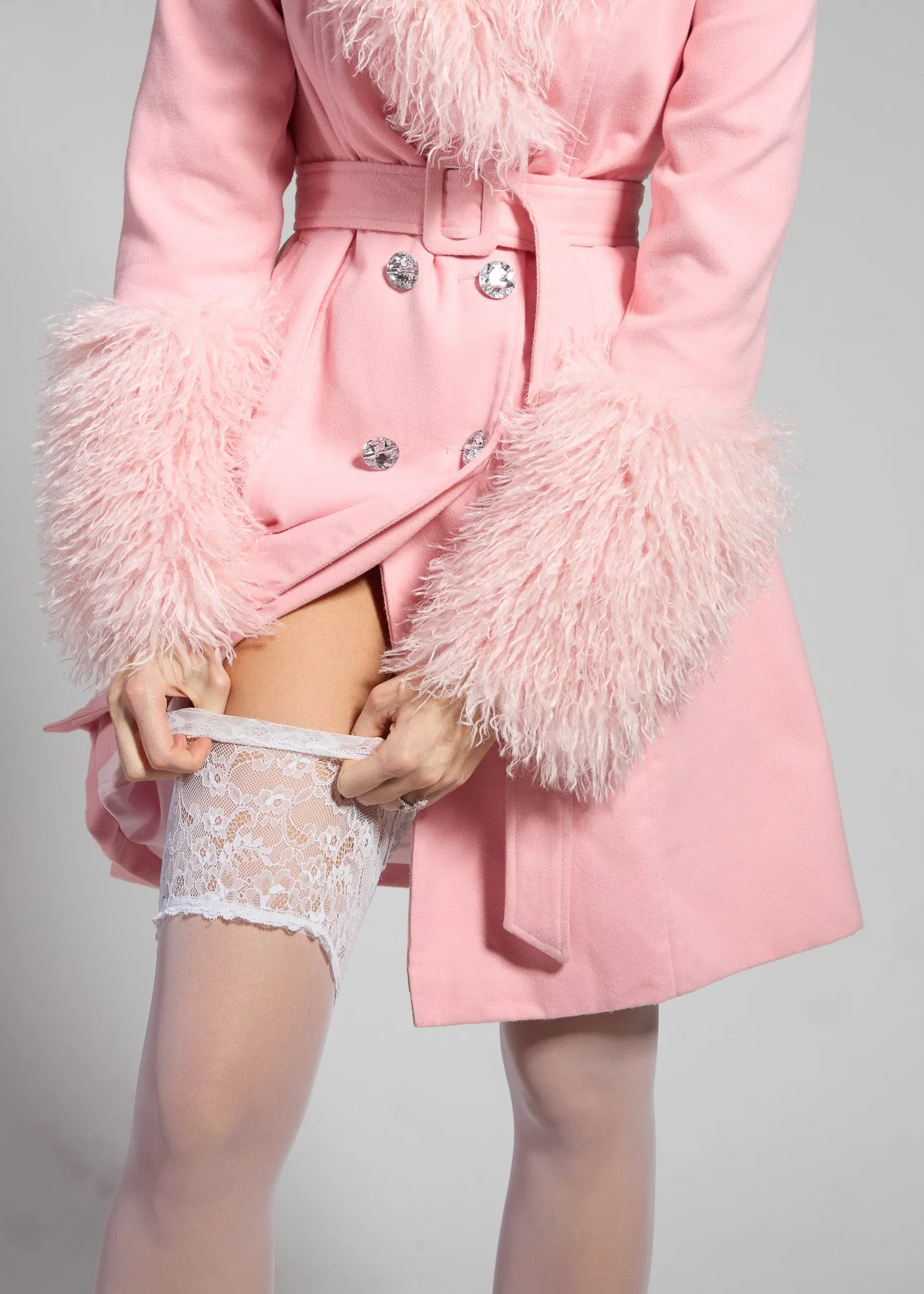 Rosé Trench Coat