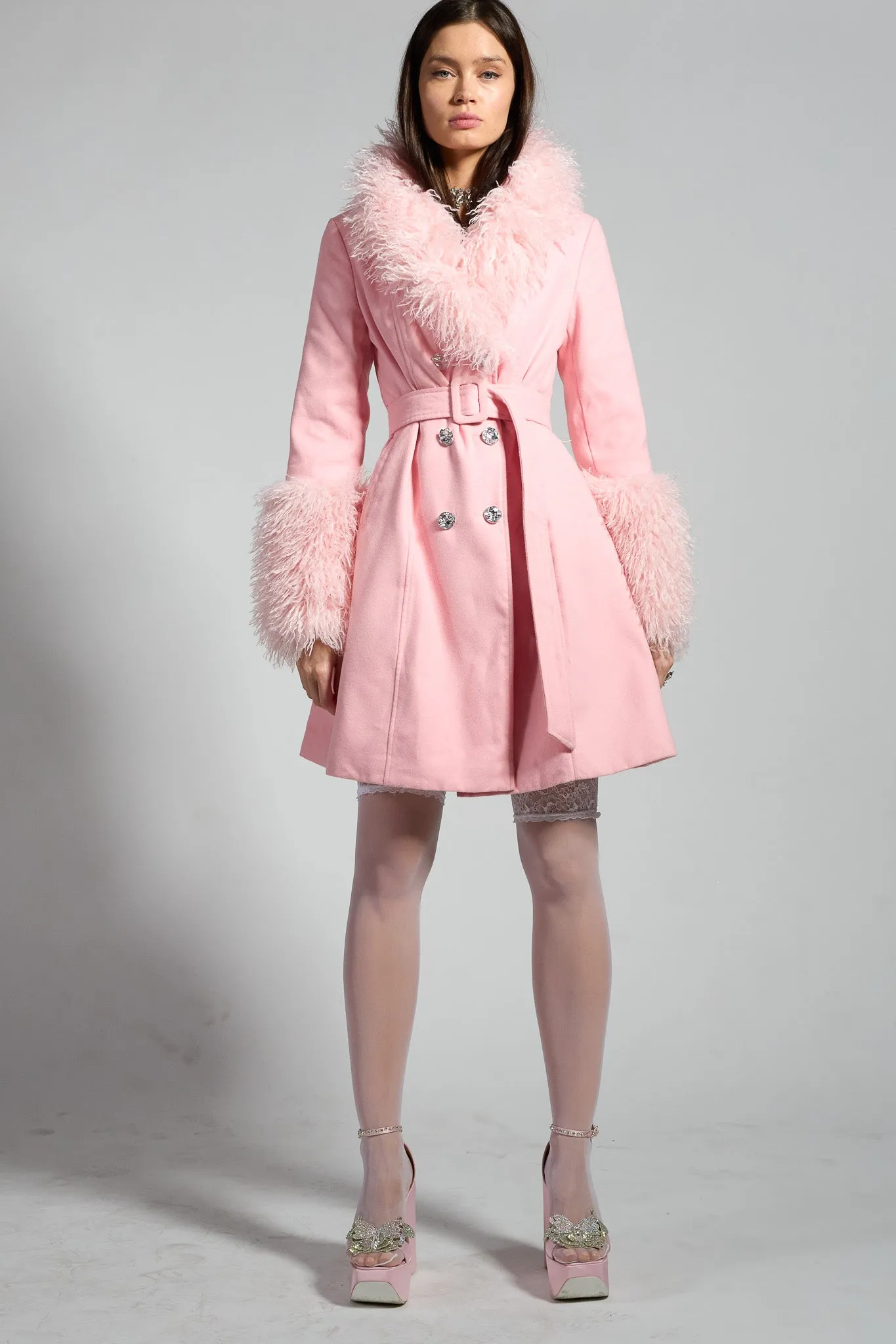 Rosé Trench Coat