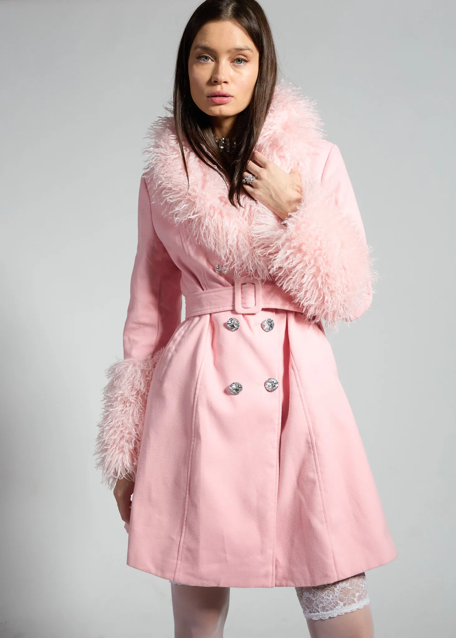 Rosé Trench Coat