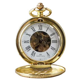 Royal Gold Double Hunter Mechanical Pocket Watch
