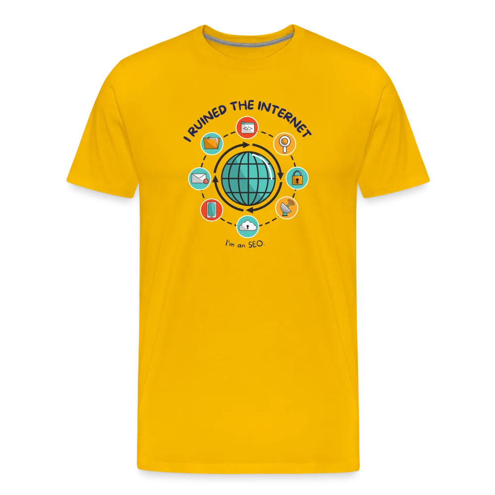 SEO Titan: 'I Ruined the Internet, I'm an SEO' – Men's Light Hue Premium Tee for XL and Up