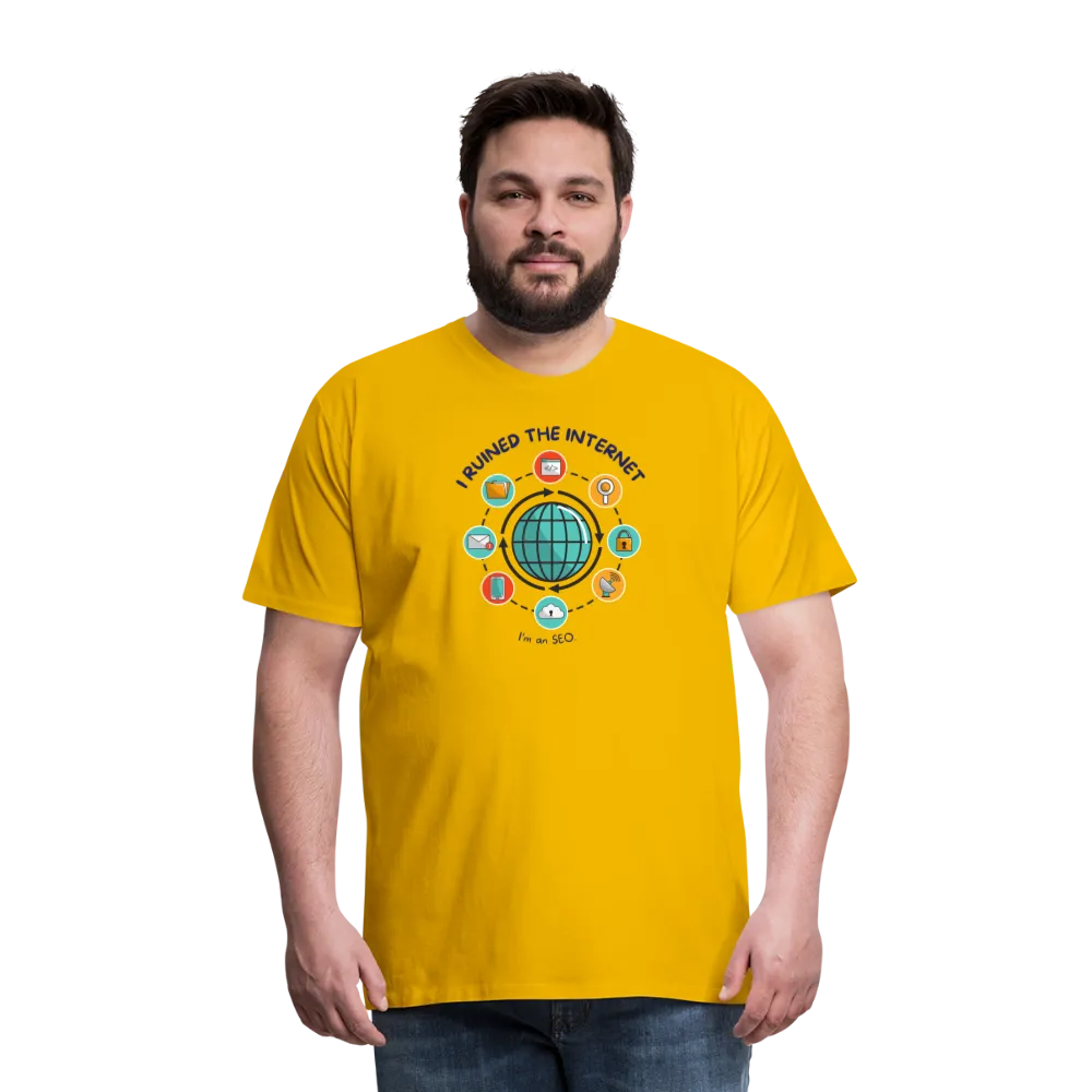 SEO Titan: 'I Ruined the Internet, I'm an SEO' – Men's Light Hue Premium Tee for XL and Up