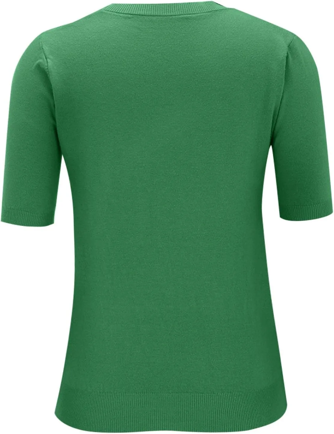 Short Sleeve Sweater for Women Trendy 2024 Soft Crewneck Knit T Shirts Casual Solid Loose Fit Cashmere Sweaters Tees