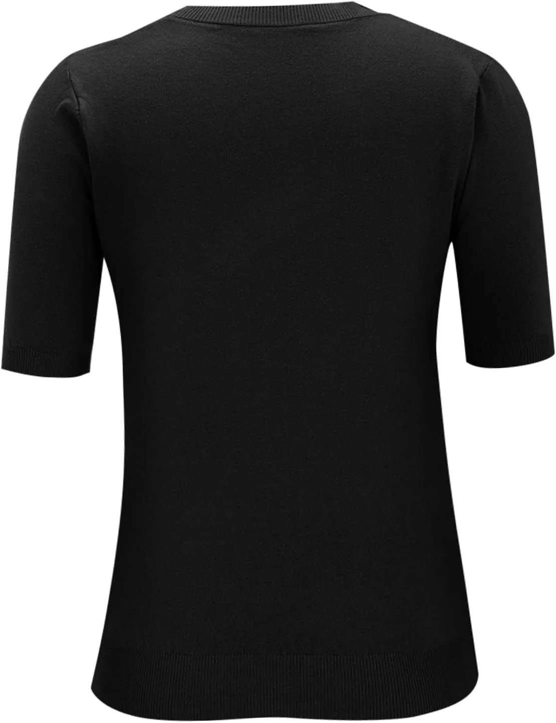 Short Sleeve Sweater for Women Trendy 2024 Soft Crewneck Knit T Shirts Casual Solid Loose Fit Cashmere Sweaters Tees