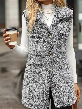 Sleeveless Long Women Winter Coat