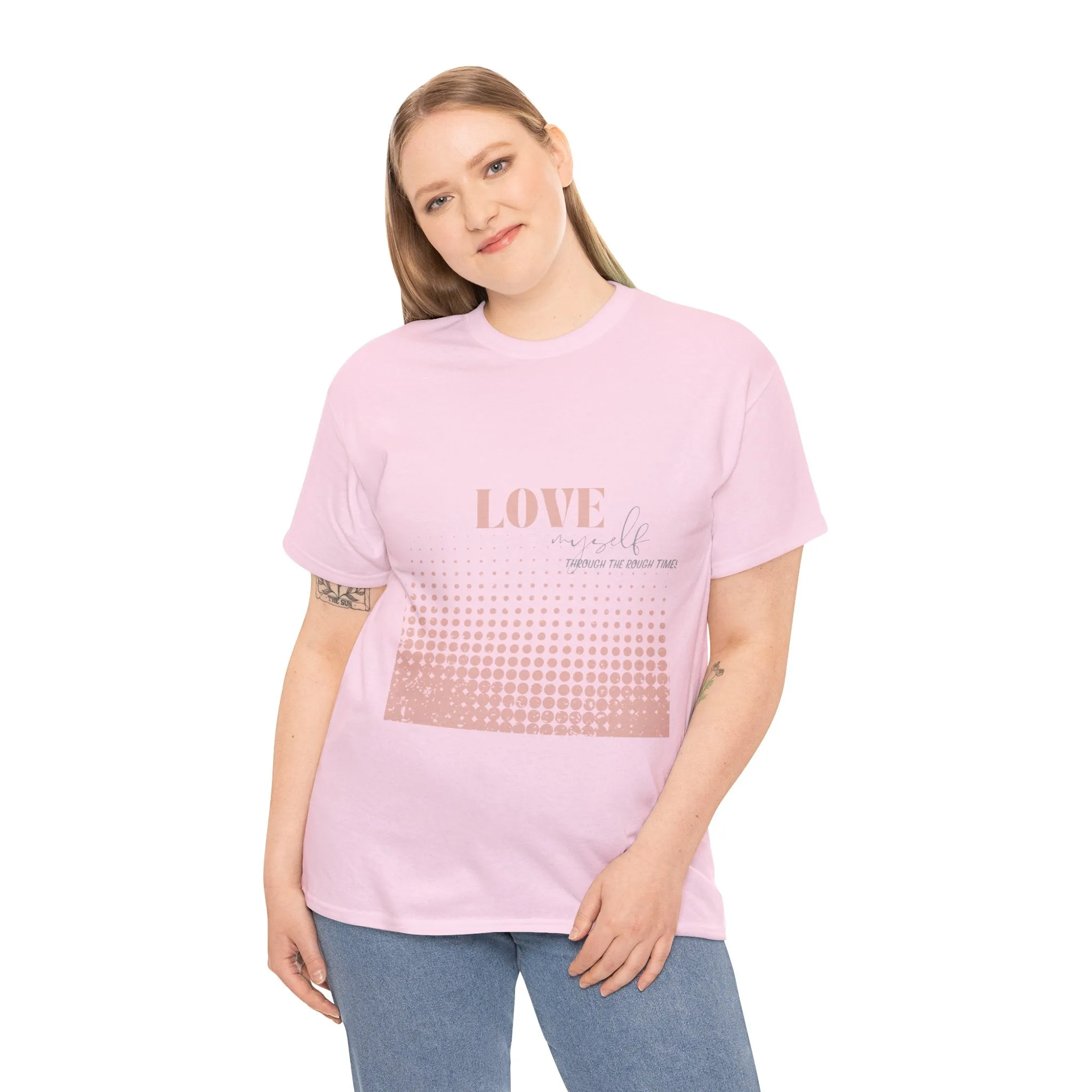 Unisex Heavy Cotton Tee-Love Myself through the Rough Times