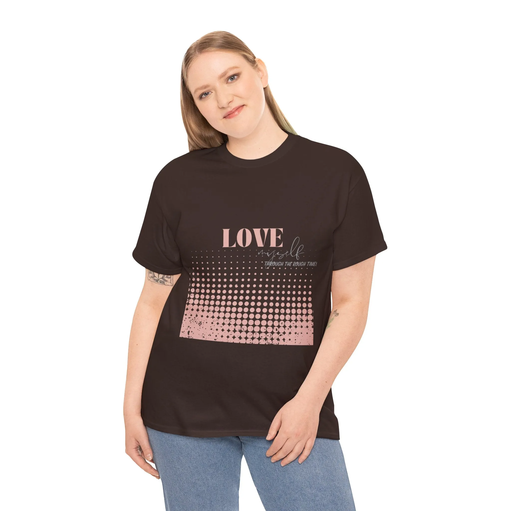 Unisex Heavy Cotton Tee-Love Myself through the Rough Times