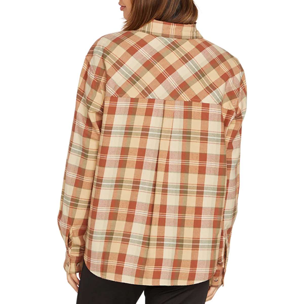 Volcom Women's Plaid To Meet U Button Down Flannel