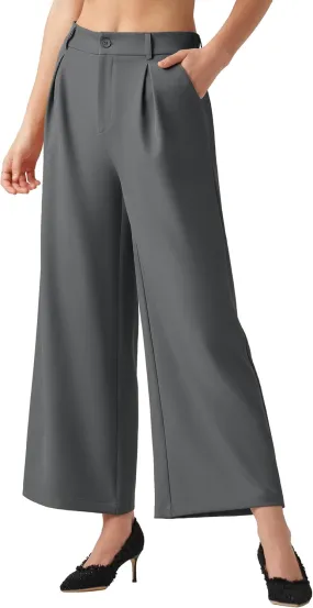 Willit Women's Wide Leg Pants Work Dress Pants Casual Palazzo Pants High Waisted Business Office Slacks 25"/27"/29"