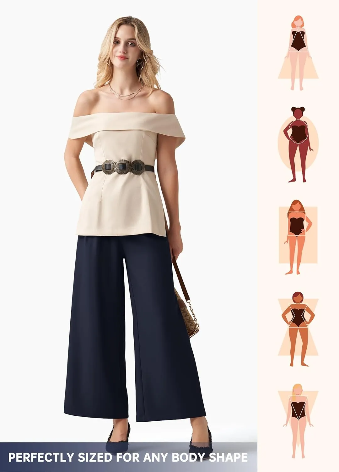 Willit Women's Wide Leg Pants Work Dress Pants Casual Palazzo Pants High Waisted Business Office Slacks 25"/27"/29"