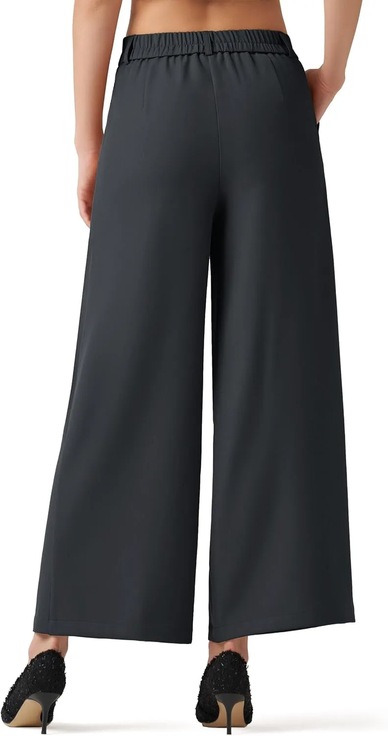 Willit Women's Wide Leg Pants Work Dress Pants Casual Palazzo Pants High Waisted Business Office Slacks 25"/27"/29"